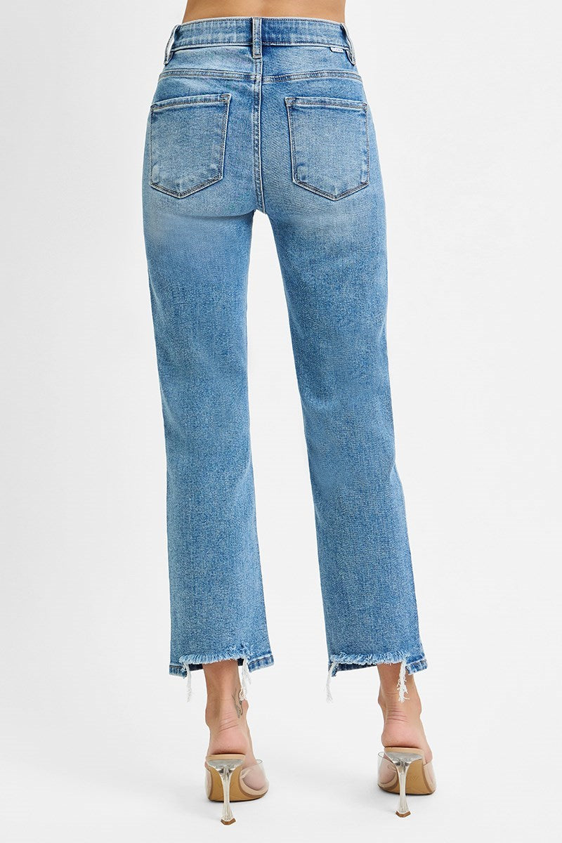 Risen High Rise Crop Straight