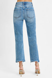 Risen High Rise Crop Straight