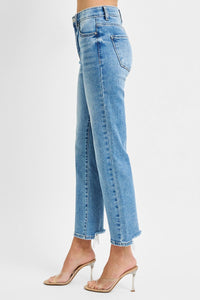 Risen High Rise Crop Straight