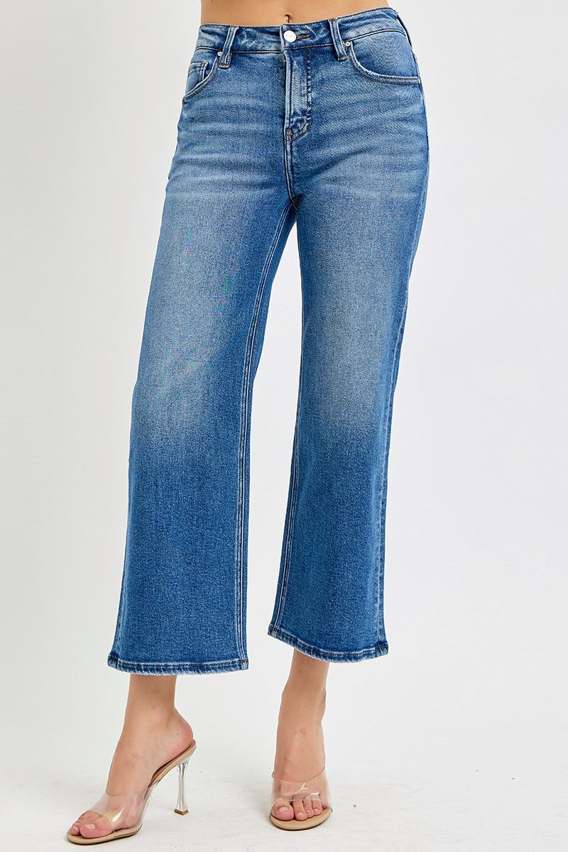 Risen Mid Rise Crop Jeans