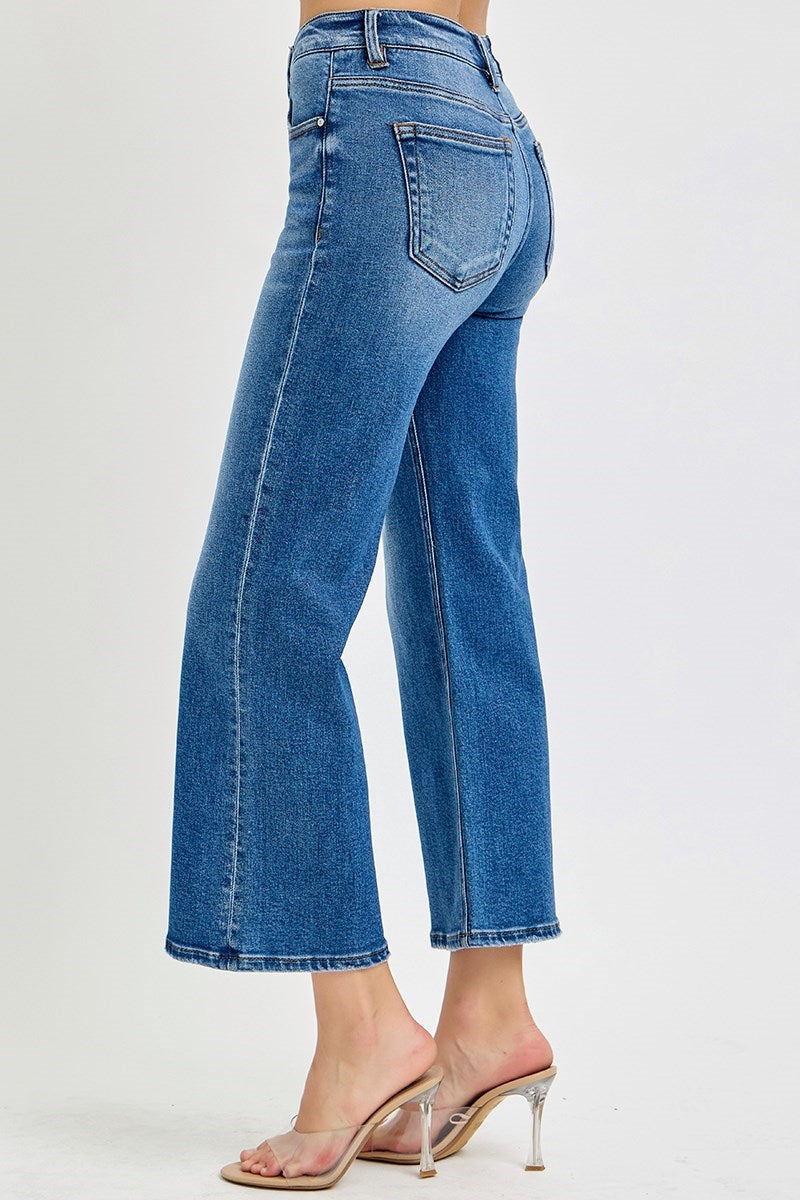 Risen Mid Rise Crop Jeans
