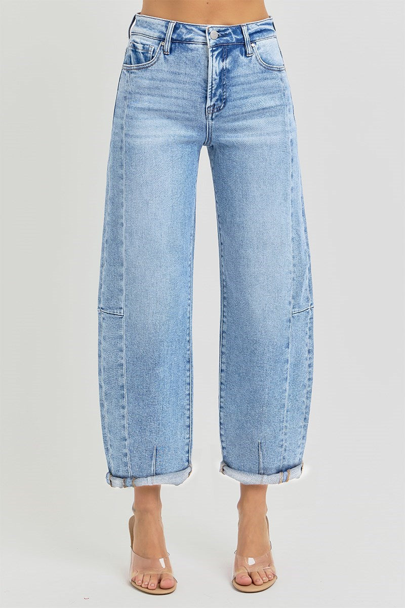 Risen High Rise Barrel Jeans
