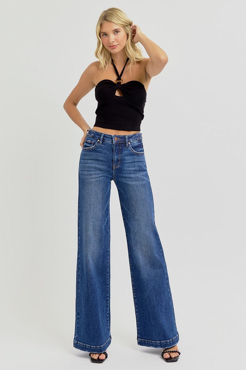 High Rise Wide Leg Jeans