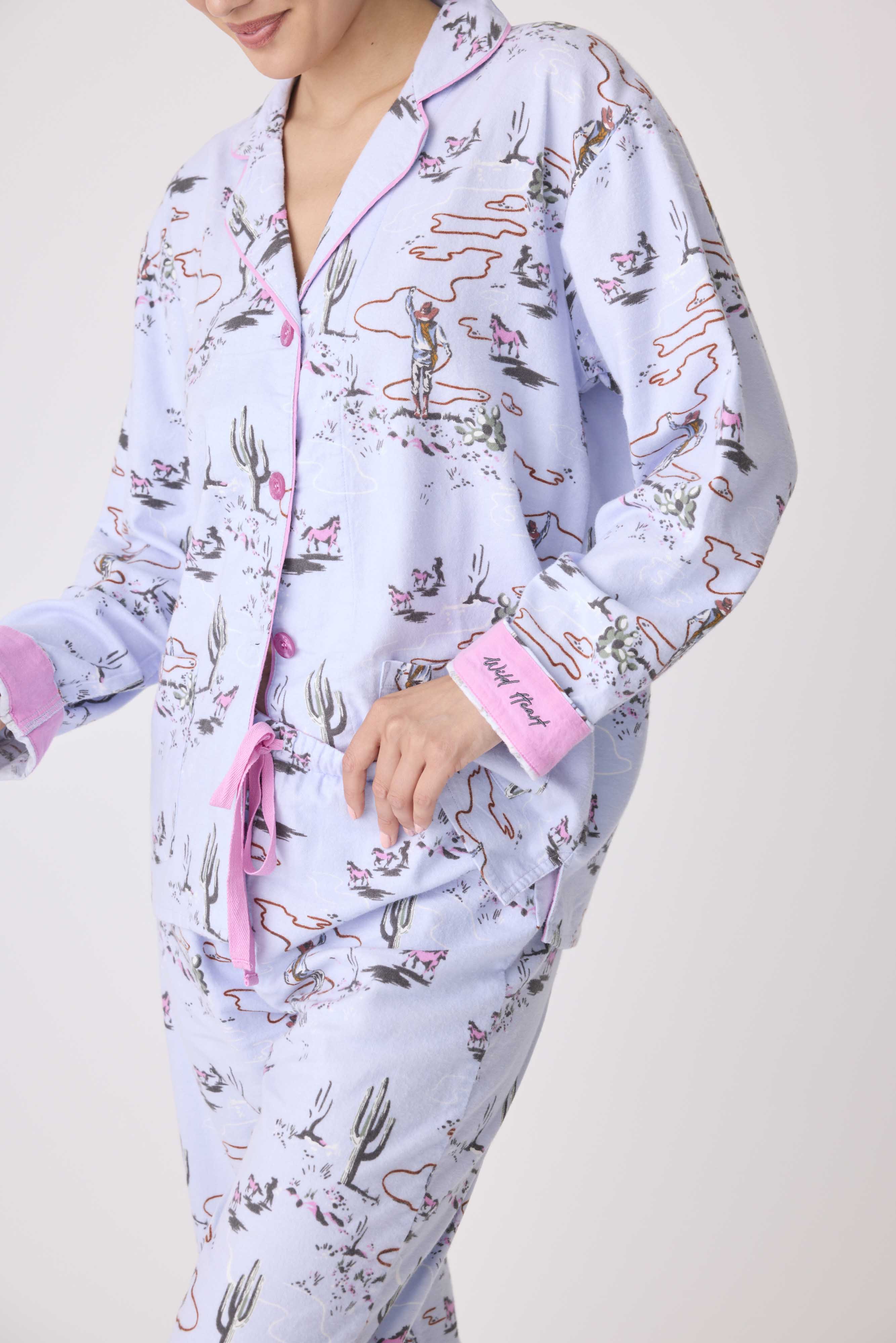 Cowboy flannel pajamas sale