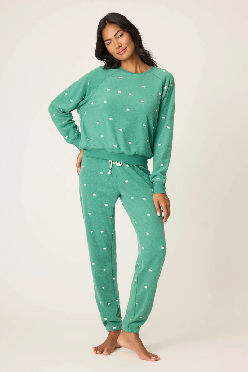 The Outsider Embroidered Bear Fleece Lounge Set