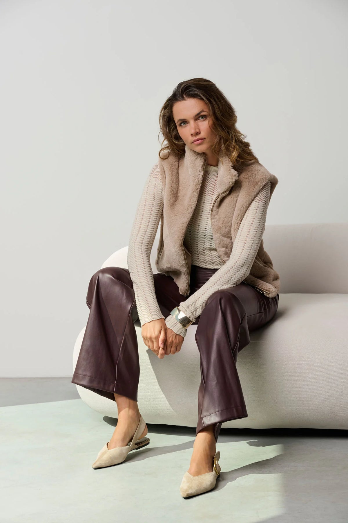 Nikki Short Faux Fur Waistcoat