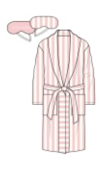 pink striped robe