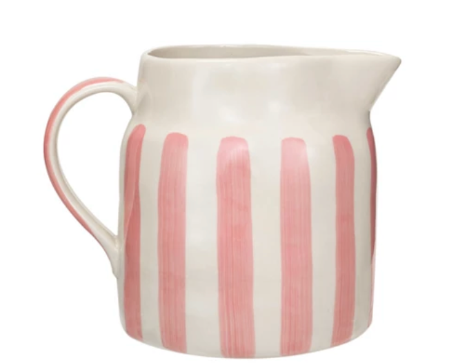 striped pink pitcher