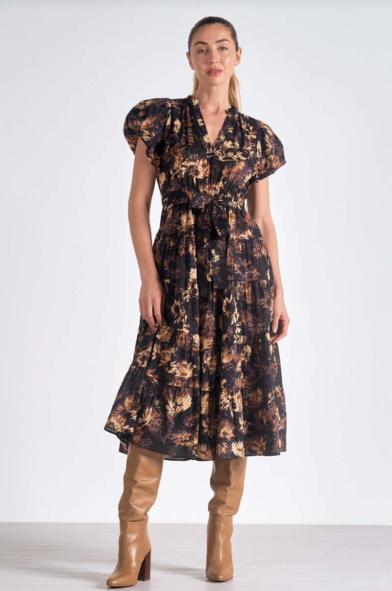 Floral autumn dress