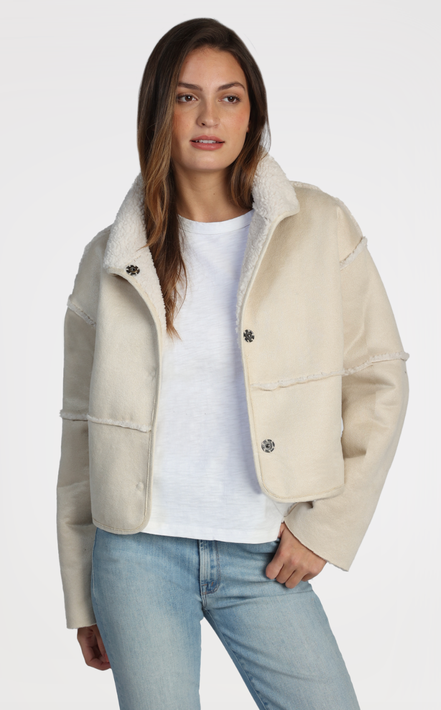 Shearling cream jacket
