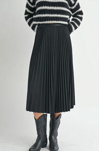 FULL OF CHARM PLEATED MIDI SKIRT