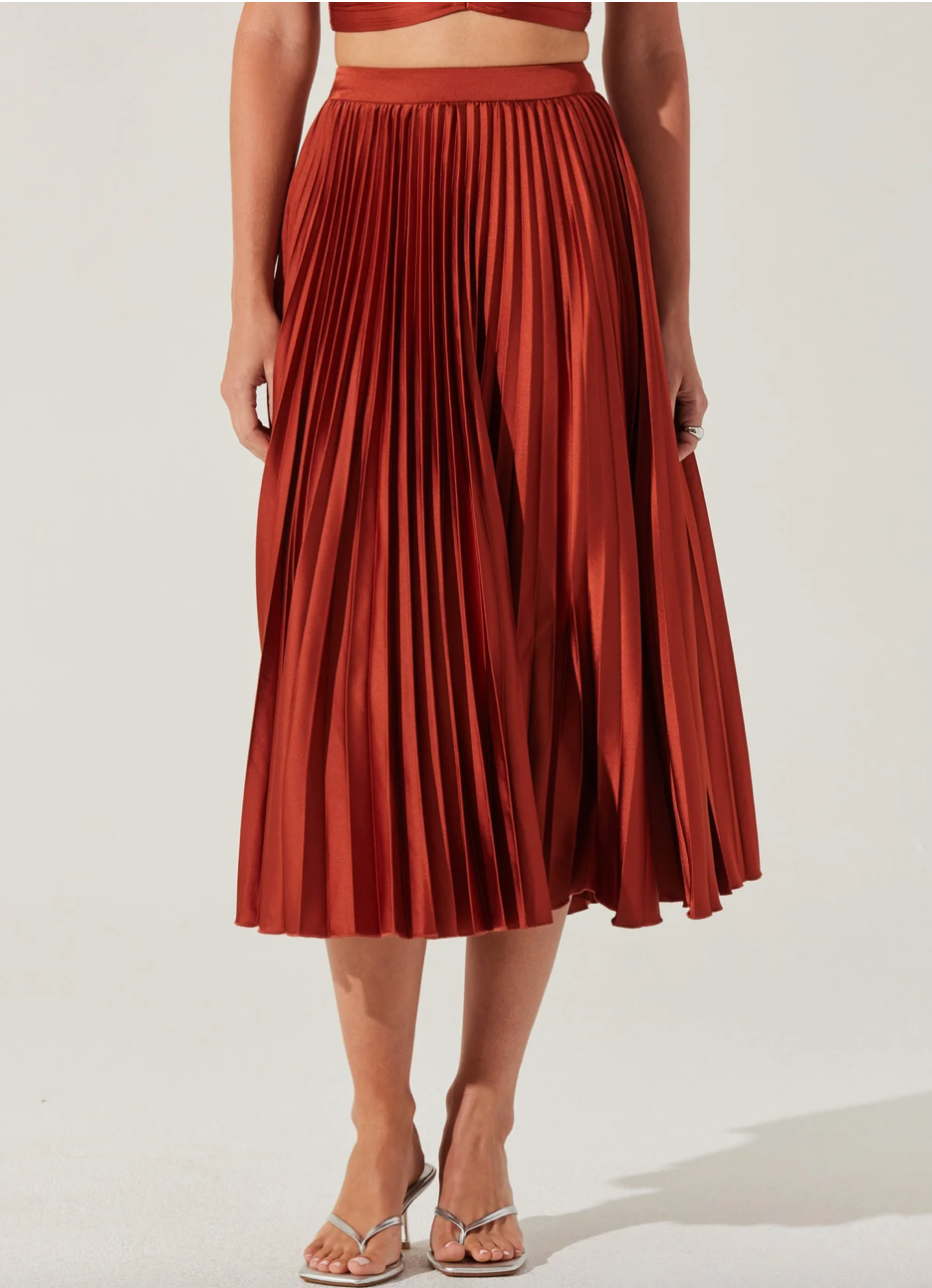 Pleated Midi Skirt