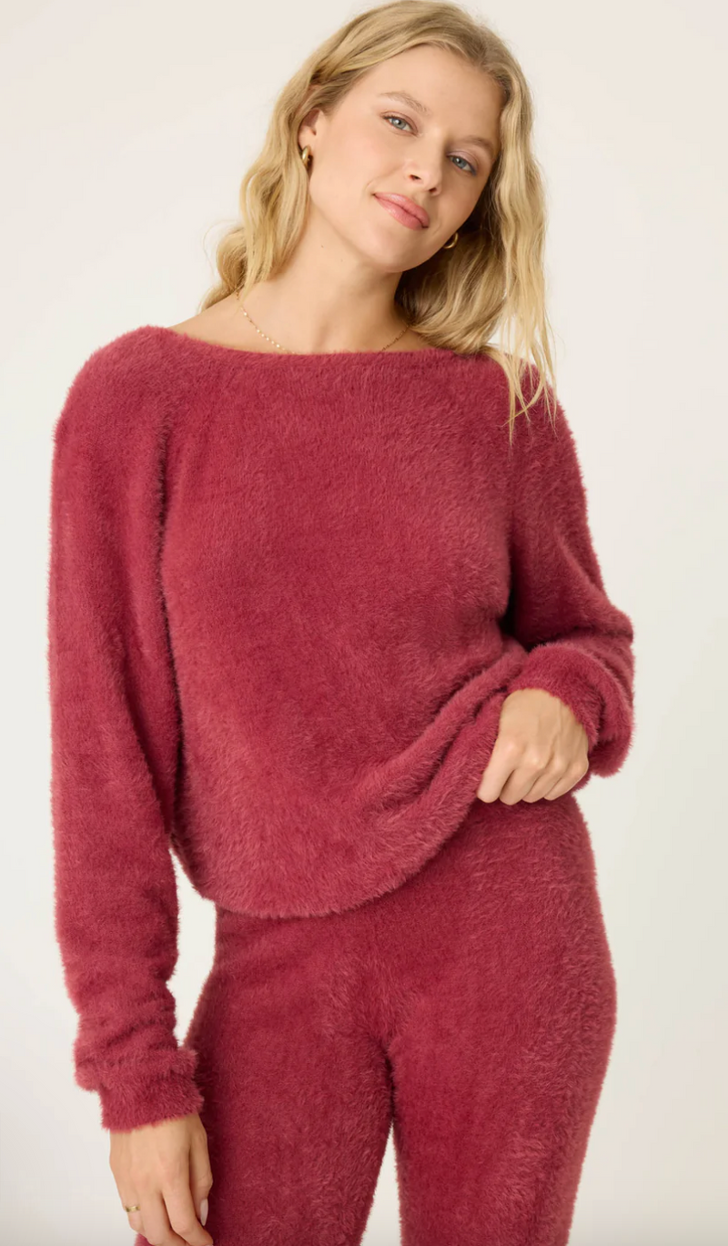 Full Of Holiday Spirit Feather Knit Sweater