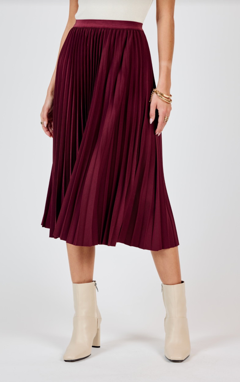 Silent streets pleated skirt