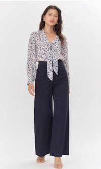 Jennsen Cotton Canvas Wide Leg Pants