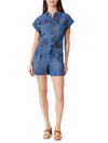 Rolled up sleeve romper