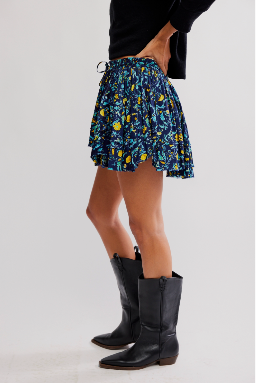 Third Charm Printed Mini Skirt