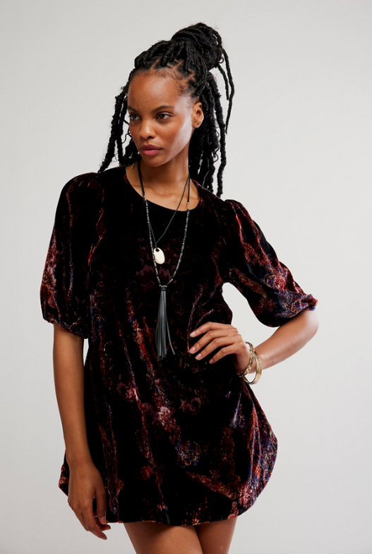 MAYE PRINTED VELVET TUNIC