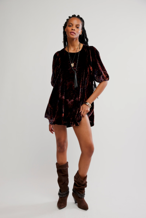 MAYE PRINTED VELVET TUNIC