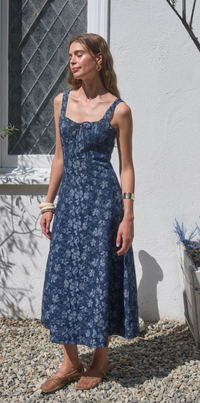 Denim Jacquard Dress