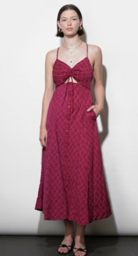 Maria Ruche Cut Out  Maxi Dress