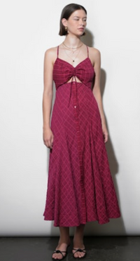 Maria Ruche Cut Out  Maxi Dress