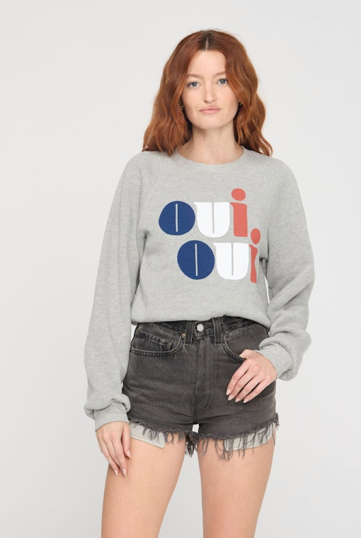 OUI OUI SHRUNKEN SWEATSHIRT