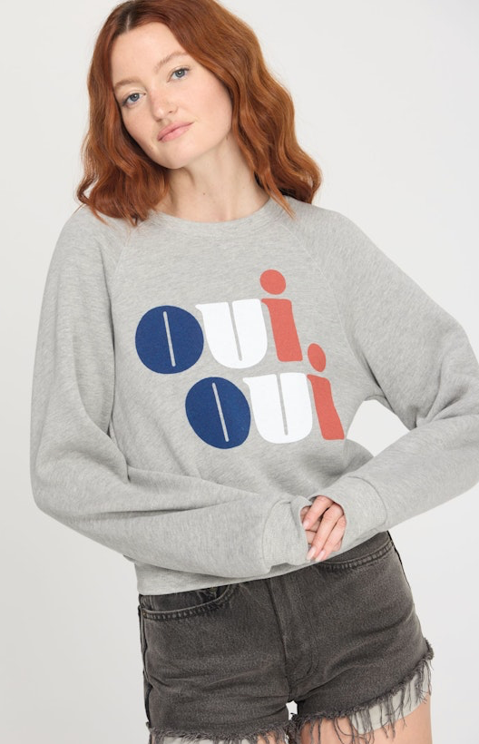 OUI OUI SHRUNKEN SWEATSHIRT