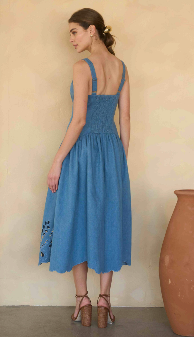 Eyelet Detail Midi