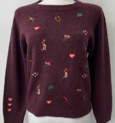 Flower Boots Hearts Sweater