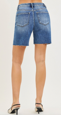 Risen Cleo High Rise Raw Hem Jean Short