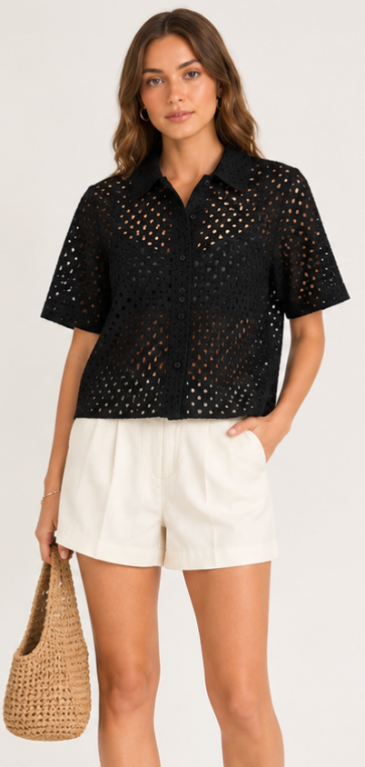 Bishop & Young Saint Tropez Eyelet Top