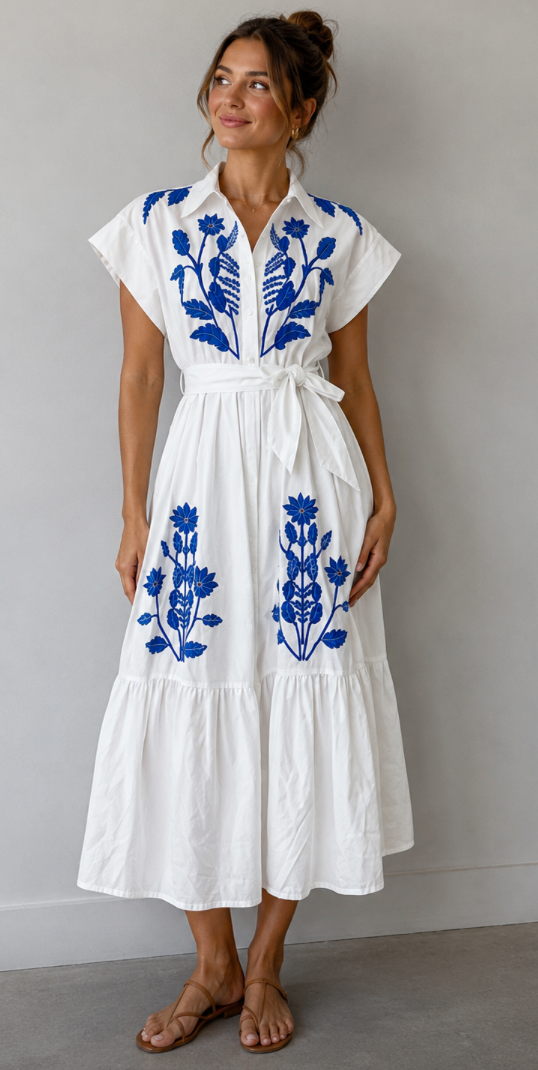 THML Floral Embroidered Dress