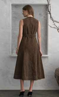 Moon River western embroidered midi dress
