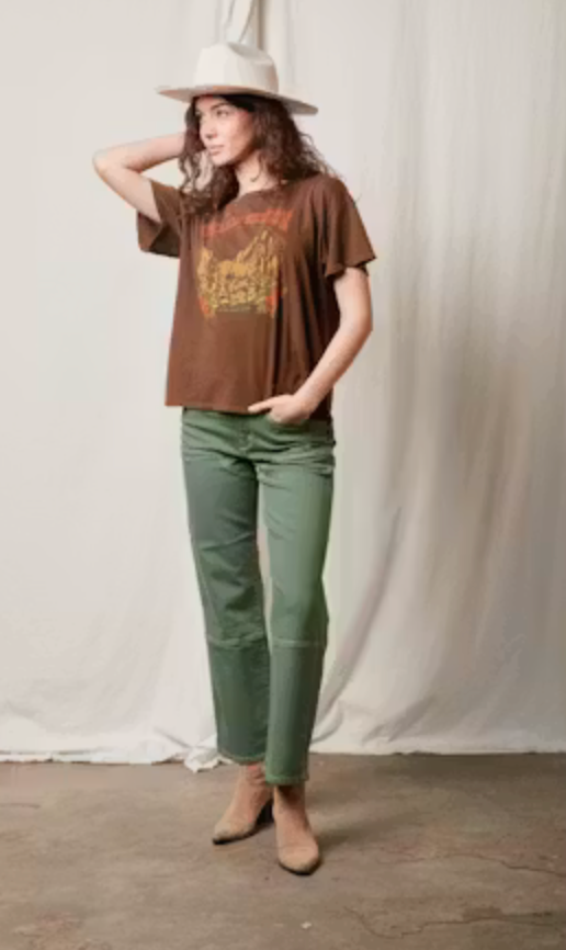 People of Leisure Willie Nelson Tobacco Leaf Tee