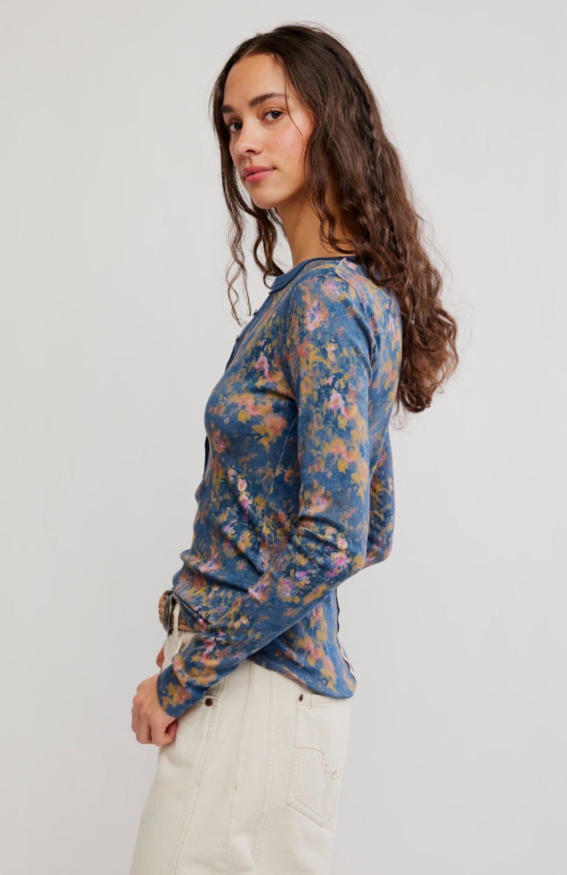 Free People Jamie Printed Henley