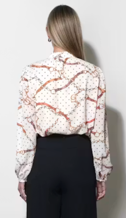 Greylin Bridget Button Up Printed Blouse