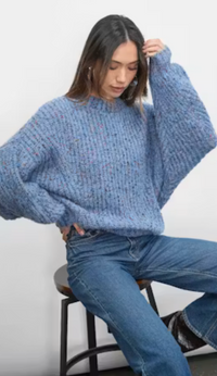 Greylin Jasper Slouchy Speckled Crew Neck Sweater