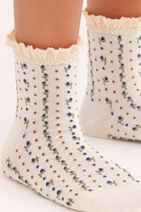 Free People ROSEBUD WAFFLE KNIT sock