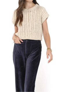 Sadie & Sage Effortless Cable Knit Sweater Tank