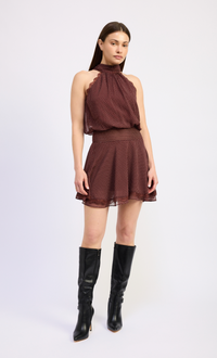 En Saison crawford halter mini dress