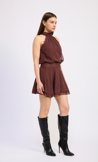 En Saison crawford halter mini dress