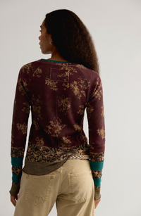 Free People Easy Does It Printed Top