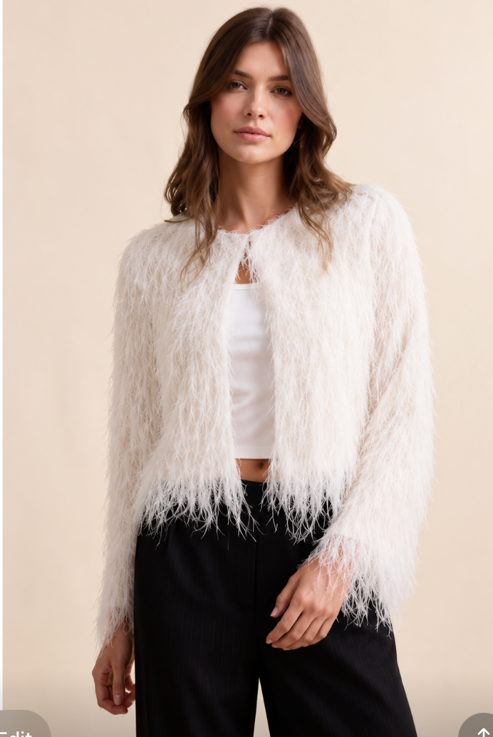 Sadie & Sage Angel Wings Fringe Jacket