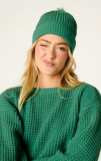 PJ Salvage Cozy Chenille Waffle Beanie