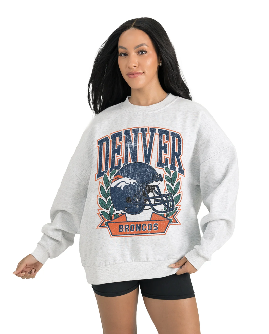 DENVER BRONCOS HERITAGE LONG SLEEVE CREWNECK