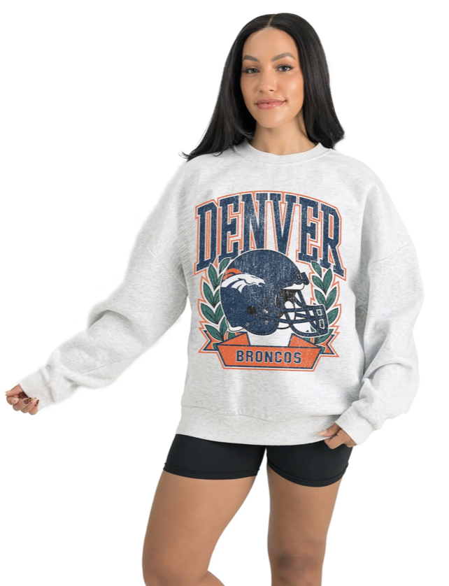 DENVER BRONCOS HERITAGE LONG SLEEVE CREWNECK