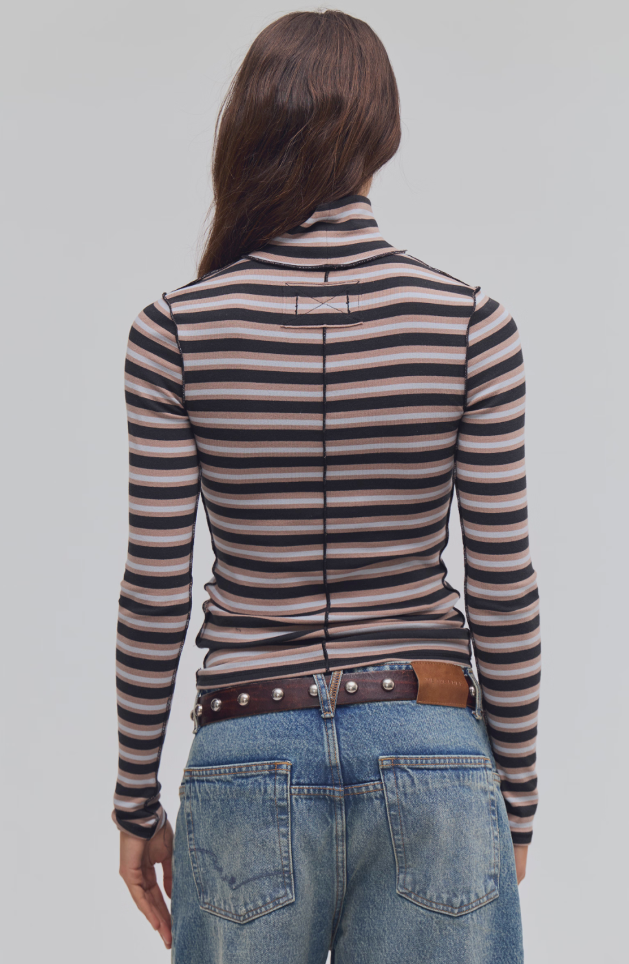 Free People Good Good Turtleneck Stripe Shirt