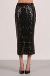 The Black Midi Sequin Skirt