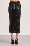 The Black Midi Sequin Skirt